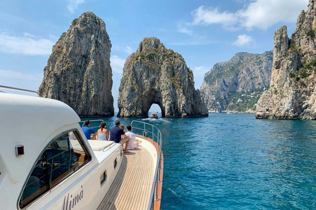 Capri: Tour guidato in barca + Brunch + Drink