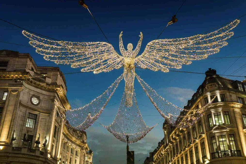 Londres: Autobús de las Luces de Navidad y Tour en Barco Hop-on Hop-off