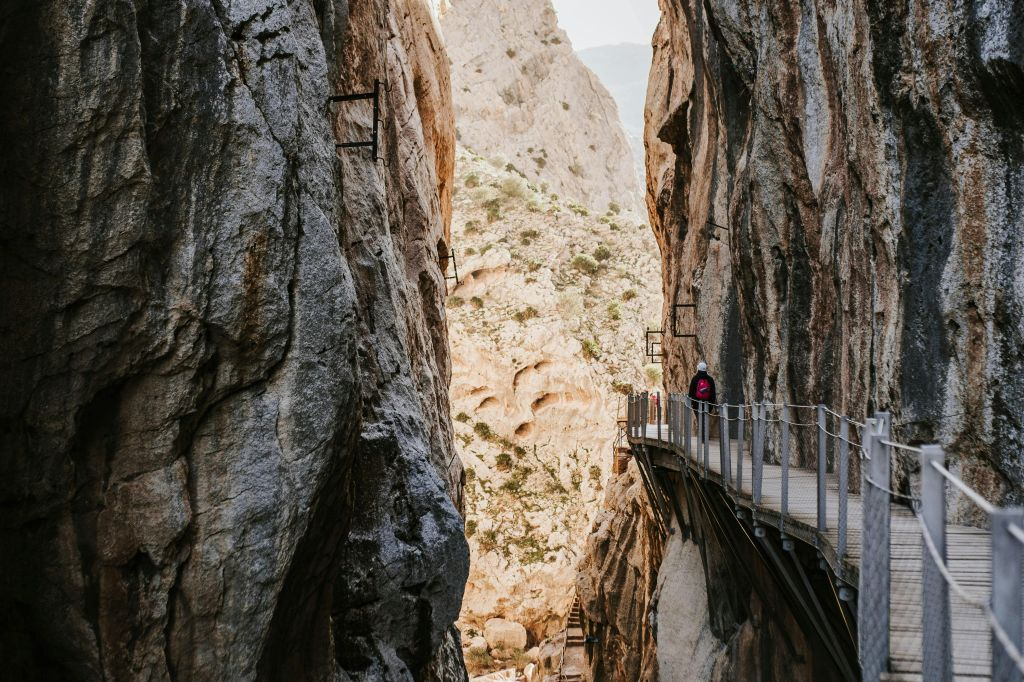 Caminito del Rey: Tour guiado en francés + Traslado de ida