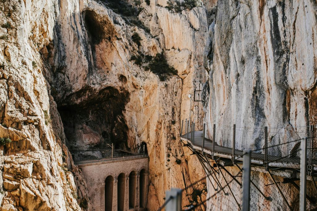 Caminito del Rey: Tour guiado en francés + Traslado de ida