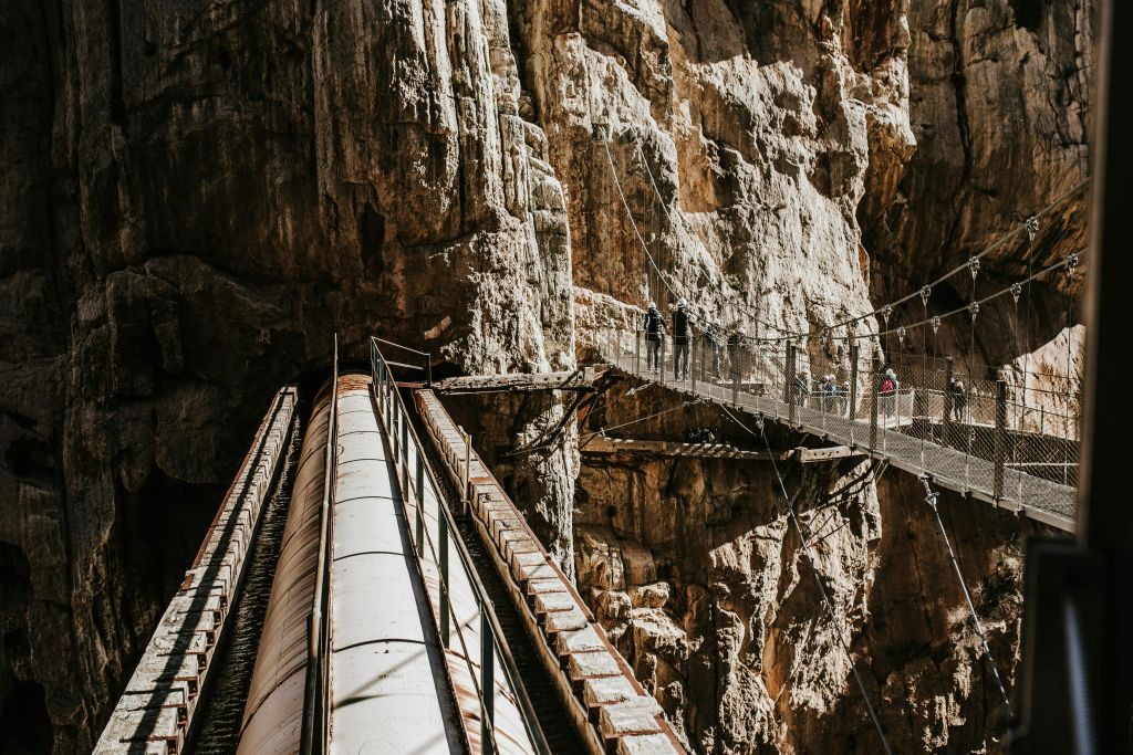 Caminito del Rey: Tour guiado en francés + Traslado de ida