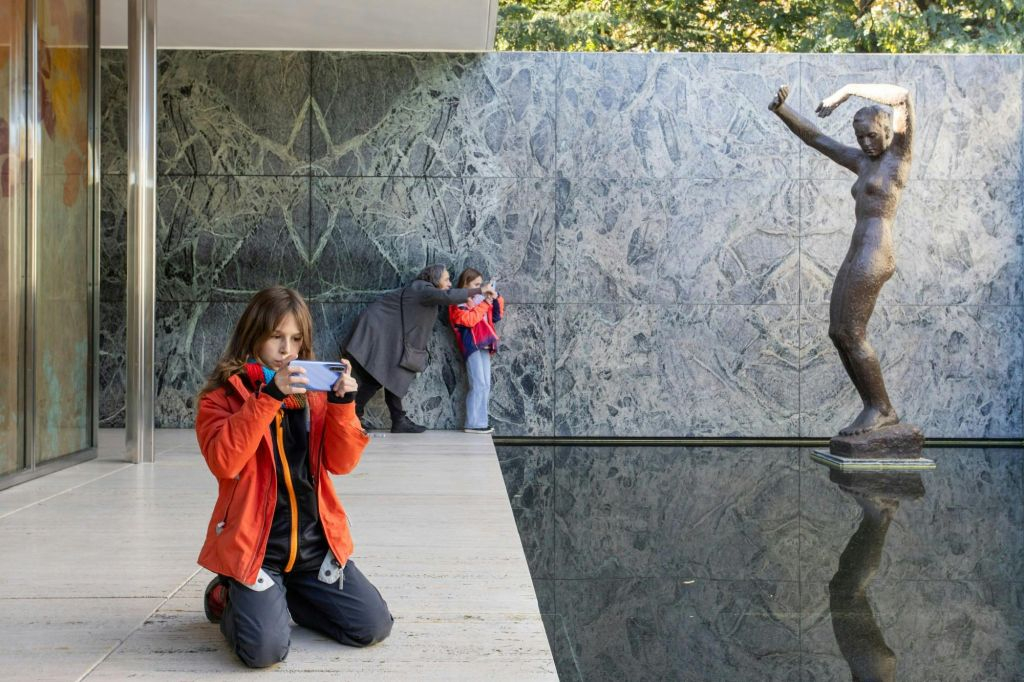 Pabellón Mies van der Rohe: Entrada + ¡Mira, encuadra, haz clic! Taller Familiar