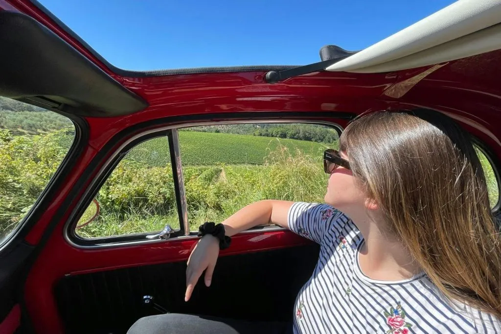 Chianti: Tour privato con Fiat 500 d'epoca + trasferimenti + degustazione di vini