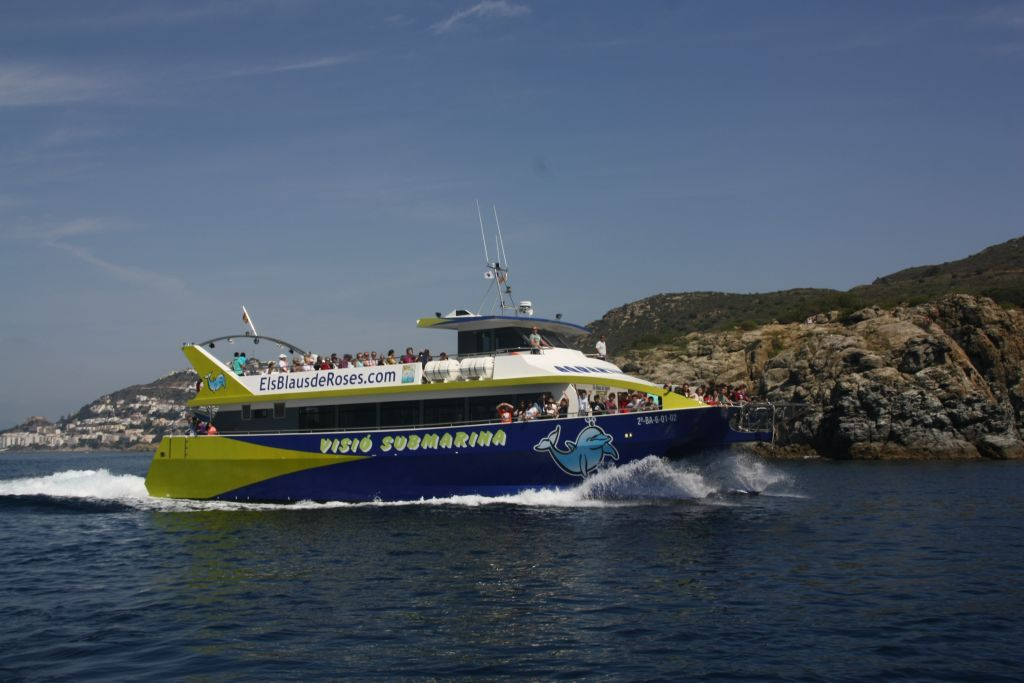 Excursion en bateau à fond de verre : Cap Norfeu + Baignade depuis Roses & Santa Margarita