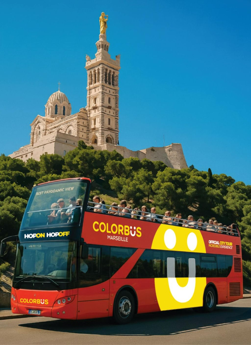 Colorbüs MarseilleCircuit touristique en bus Hop-on Hop-off de 24 ou 48 heures