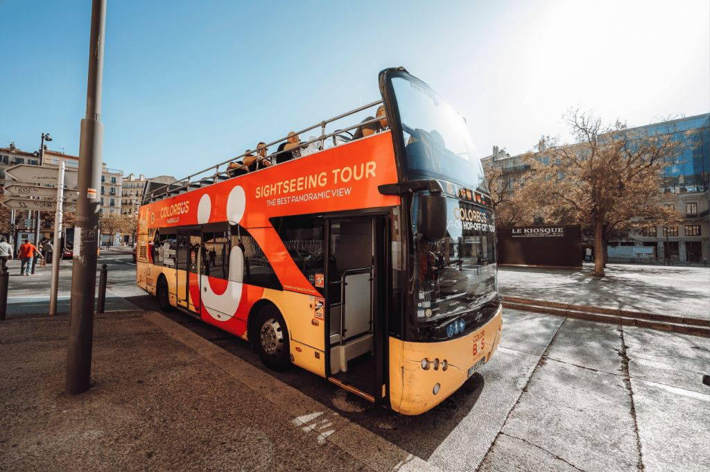Colorbüs MarseilleExcursão de autocarro turístico com circuito de 24 ou 48 horas