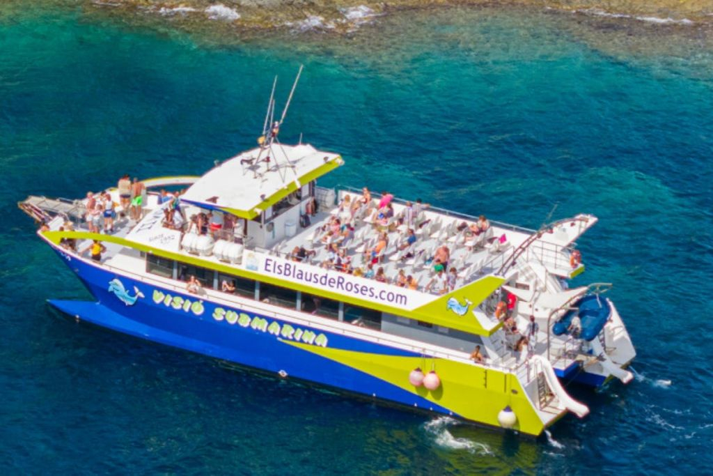 Excursión en Barco de Cristal al Cap Norfeu desde Roses y Santa Margarita