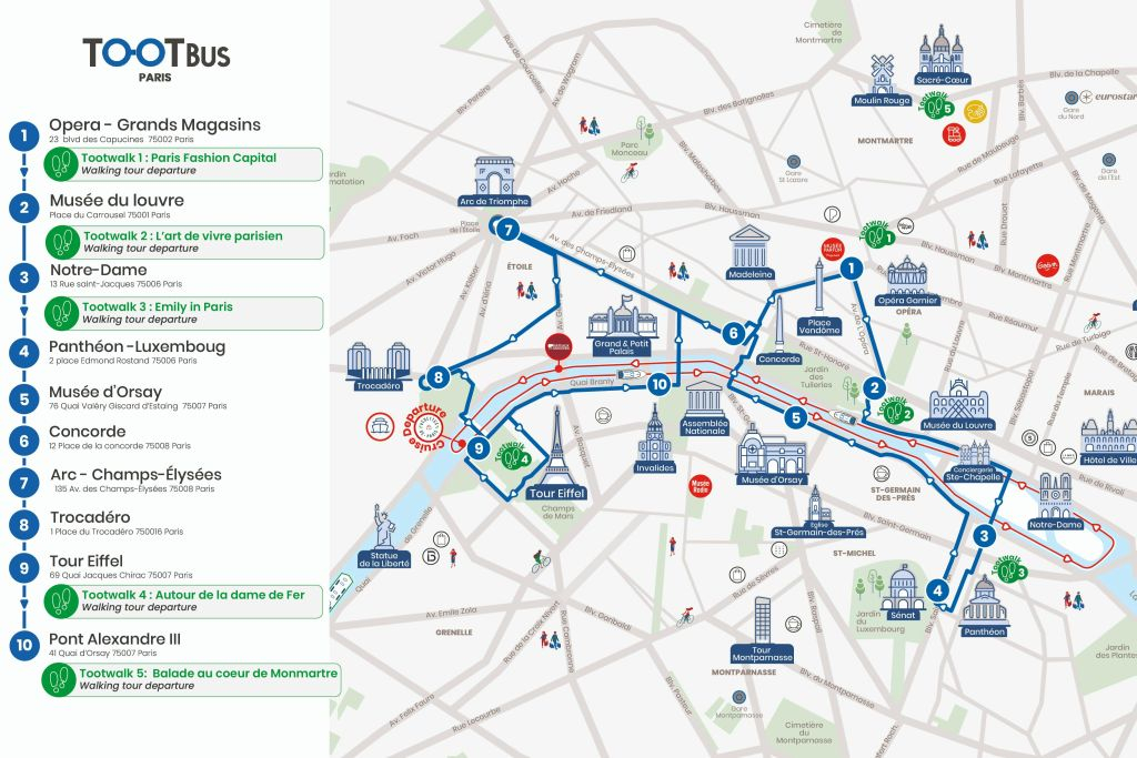 Tootbus Paris: Eco-Friendly Hop-on Hop-off Bus