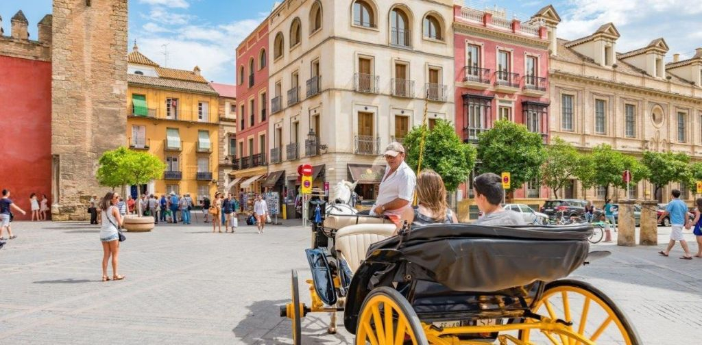 Horse carriage ride through Seville