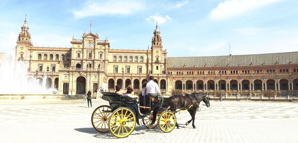 Horse carriage ride through Seville