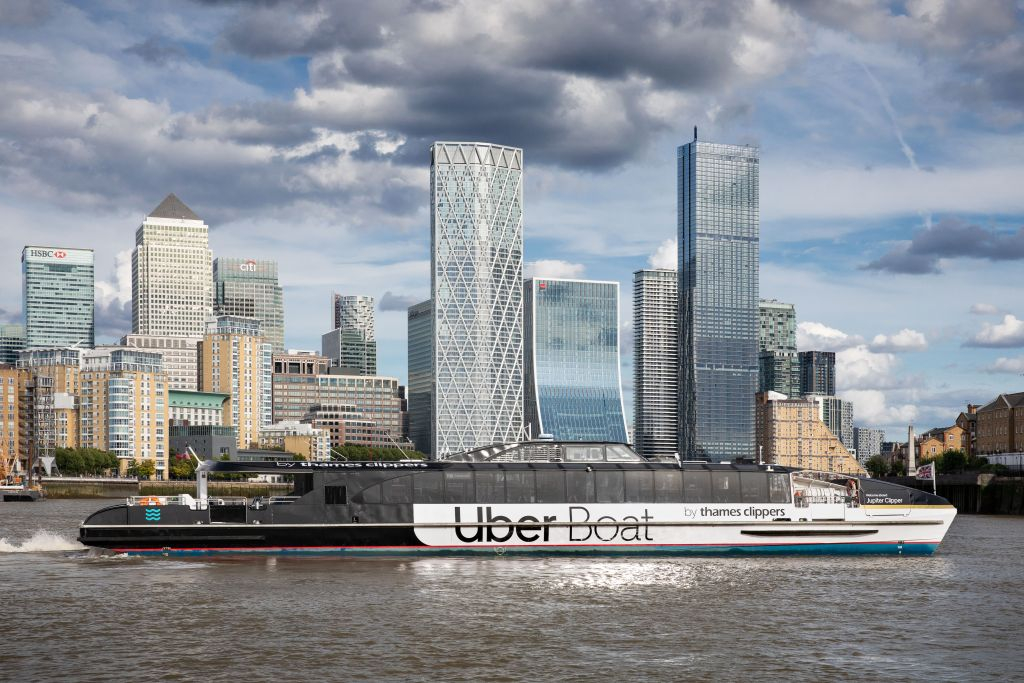 Uber Boat di Thames Clippers: Viaggio singolo e funivia IFS Cloud