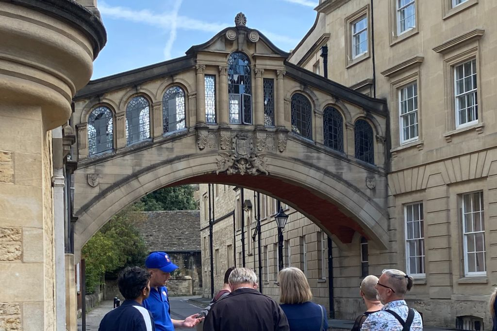 Tour combinato dell'Università di Oxford a piedi e in bicicletta