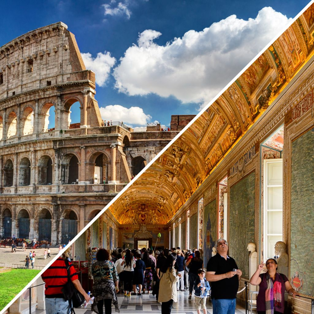 Coliseu, Fórum Romano e Museus do Vaticano + Vídeo multimédia da Roma Antiga