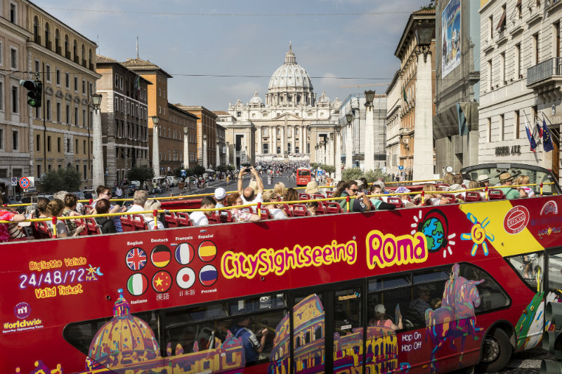 City Sightseeing Rome : Visite guidée en bus Hop-on Hop-off panoramique