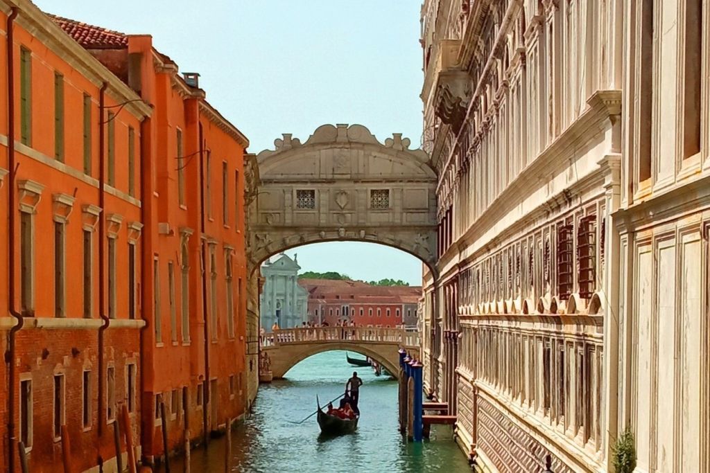 Gondola ride through the Bridge of Sighs and St.Mark’s Basin
