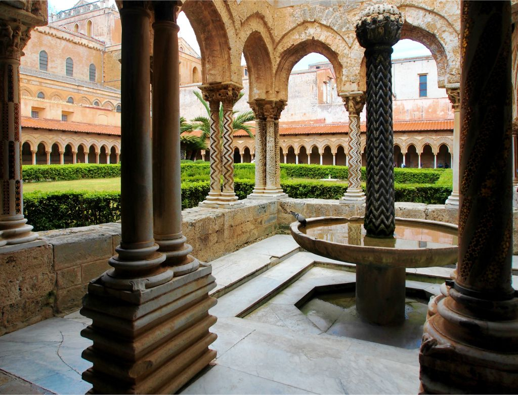 Chiostro di Santa Maria Nuova & Duomo di Monreale: Entrada + Postal PemCards