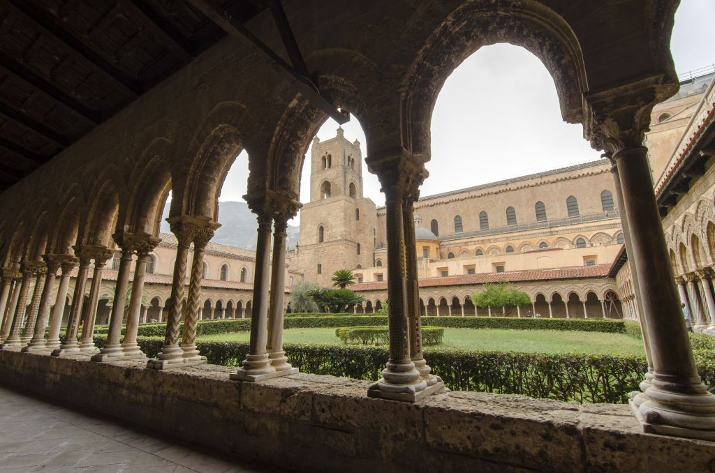 Chiostro di Santa Maria Nuova & Duomo di Monreale: Entrada + Postal PemCards