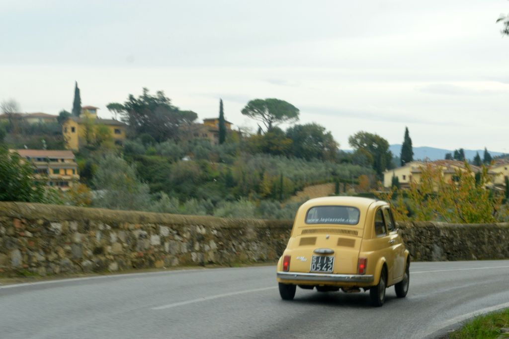 Au départ de Florence : Circuit autoguidé en Fiat 500 d'époque