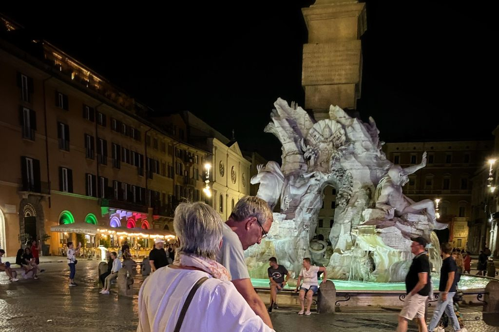 Rome by Night: Guide E-bike Tour with Salami, Cheese and Wine Tasting