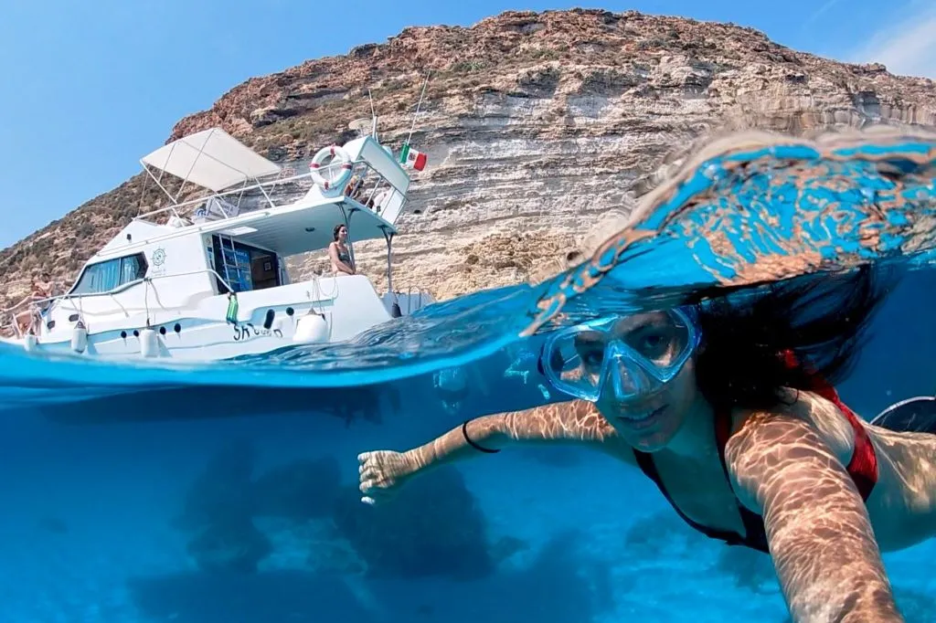 Tour in barca di Lampedusa