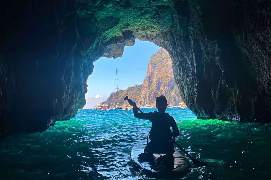 Stand Up Paddle Excursion in Capri: Caves and Beaches