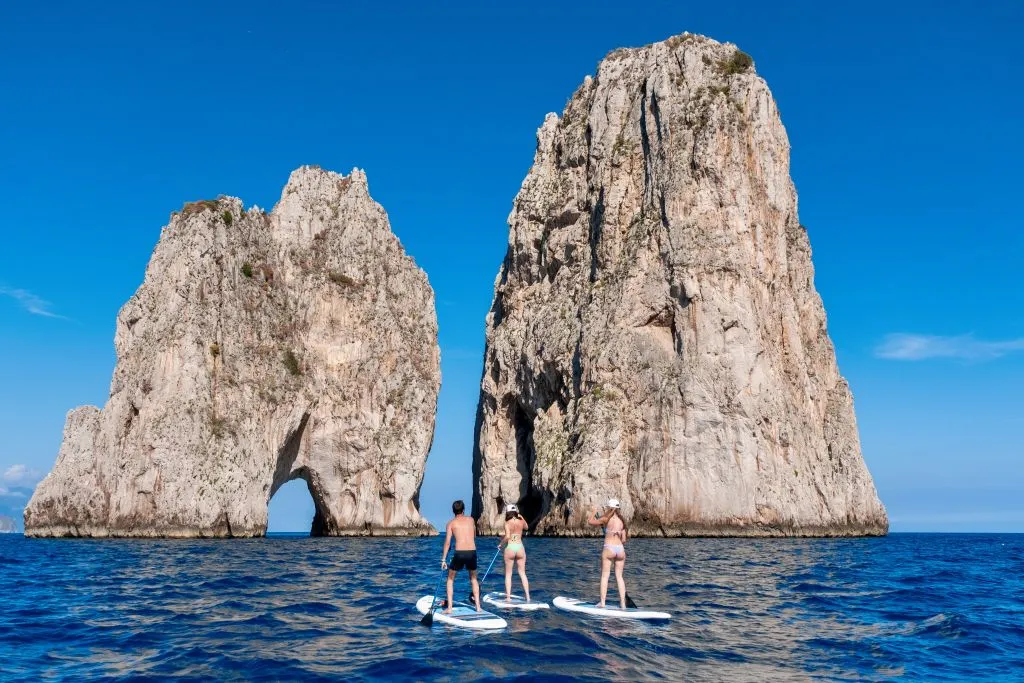 Stand Up Paddle Excursion in Capri: Caves and Beaches