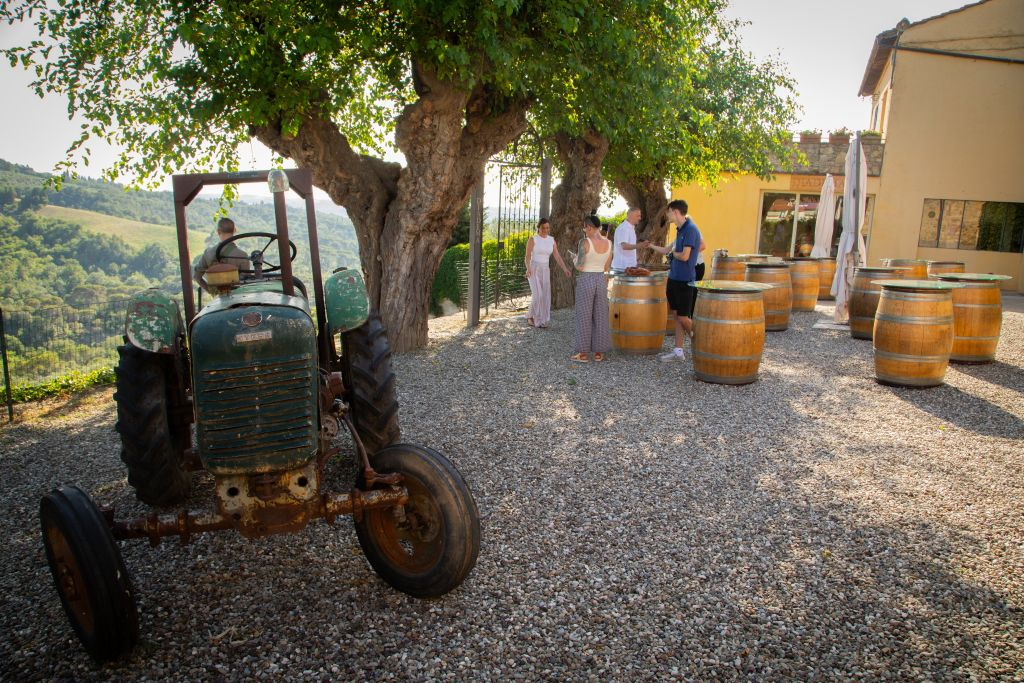 Experiência VIP de produção de vinho e jantar gourmet em uma vinícola boutique na Toscana