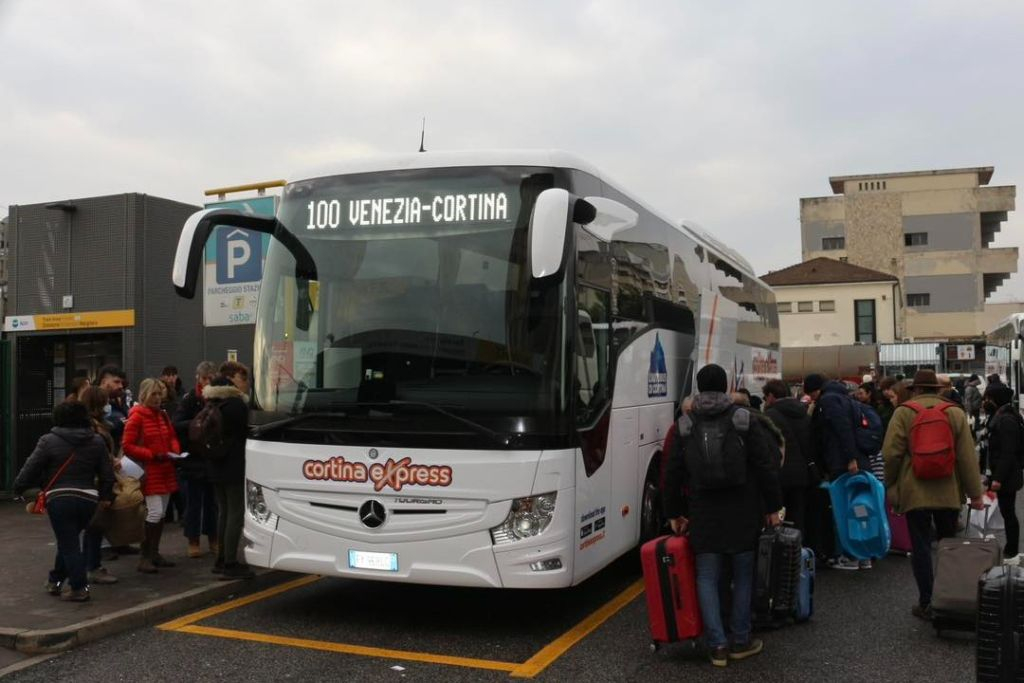 Bus from Venice Mestre Central Train Station ATVO to Cortina