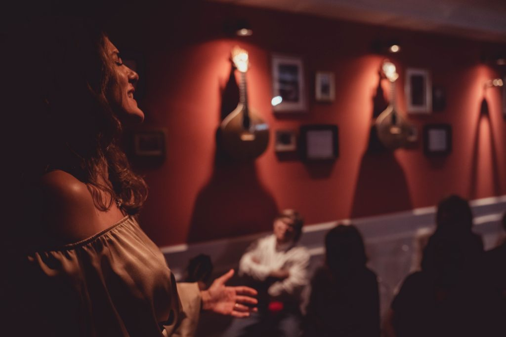 Fado a Lisbona: intimo spettacolo musicale di fado dal vivo con vino porto