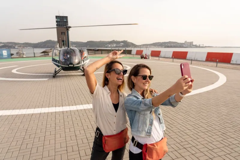 Lisbon: Old Town Walking, Helicopter Flight & Boat Trip
