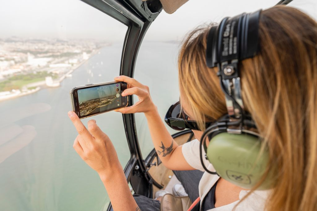 Lisbon: Old Town Walking, Helicopter Flight & Boat Trip