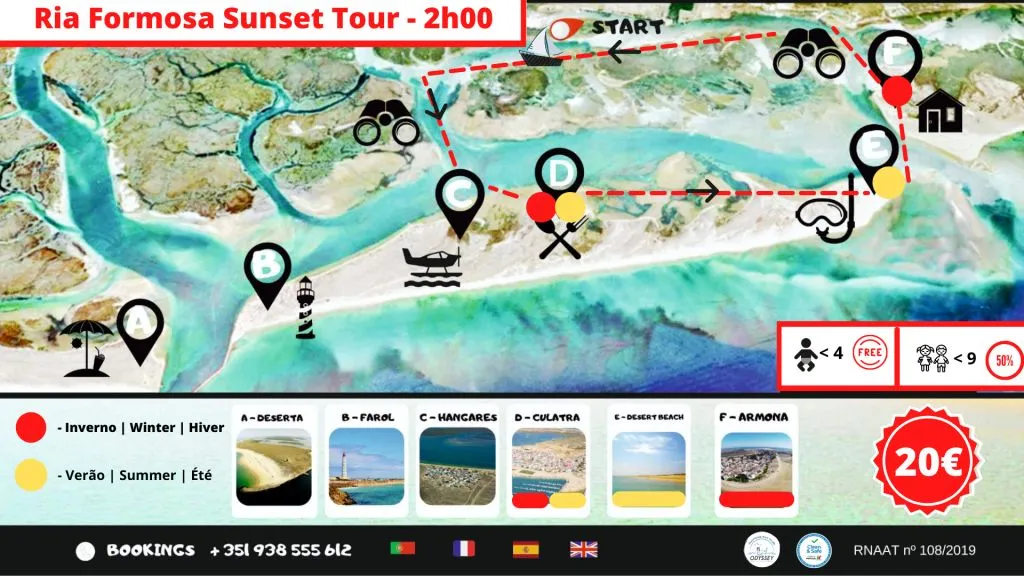 Ria Formosa and Islands: Sunset Tour from Olhao