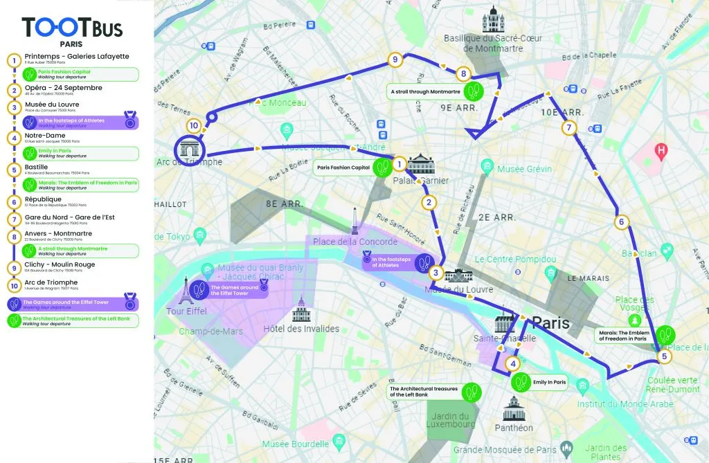 Tootbus Paris: Olympic Games Hop-on Hop-off Bus Tour