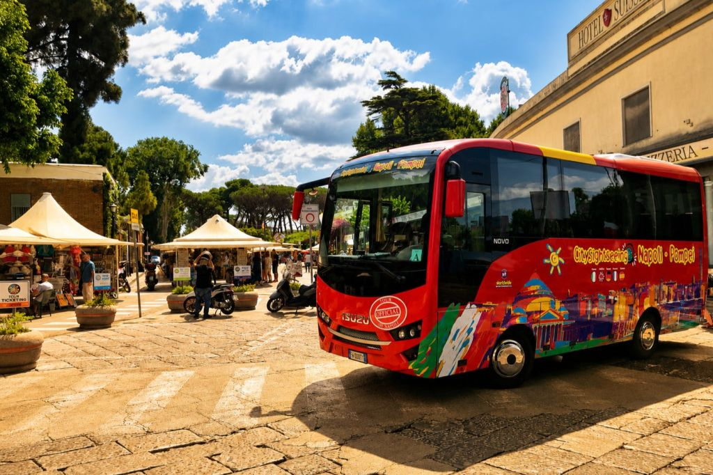 Solo trasporto: Viaggio di andata e ritorno in bus navetta da Napoli a Pompei