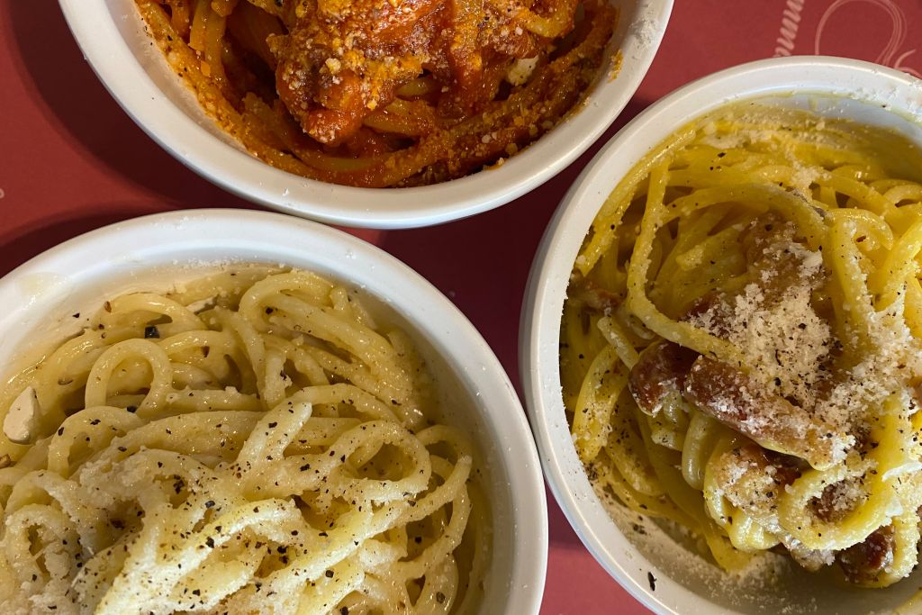 Roma: Jantar com Carbonara, Amatriciana, Cacio e Pepe + Degustação de vinhos
