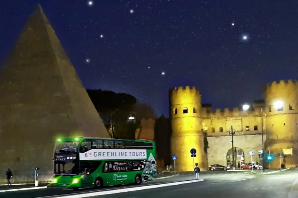 Green Line Tours Rome: Hop On Hop Off Bus By Night