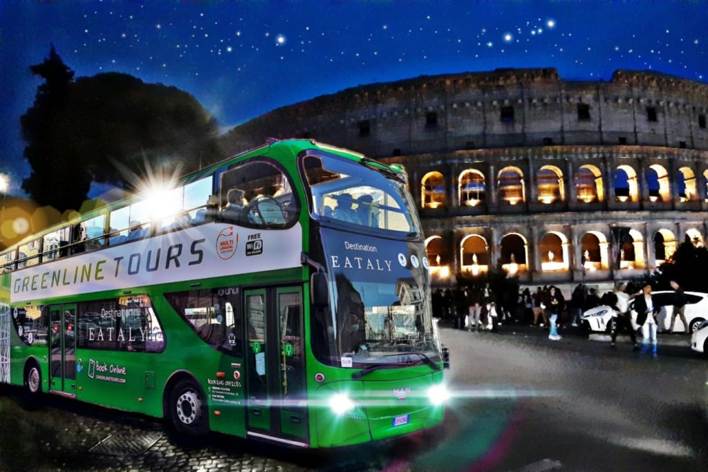 Green Line Tours Rome: Hop On Hop Off Bus By Night