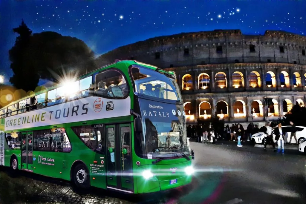 Green Line Tours Rome: Hop On Hop Off Bus By Night