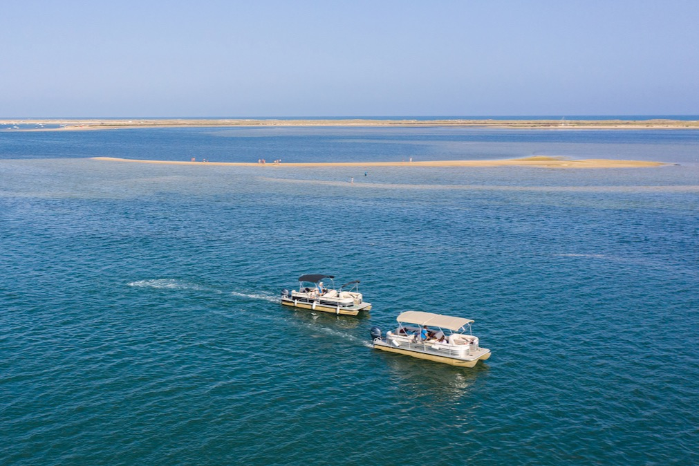 Passeio de barco às ilhas Deserta e Farol na Ria Formosa