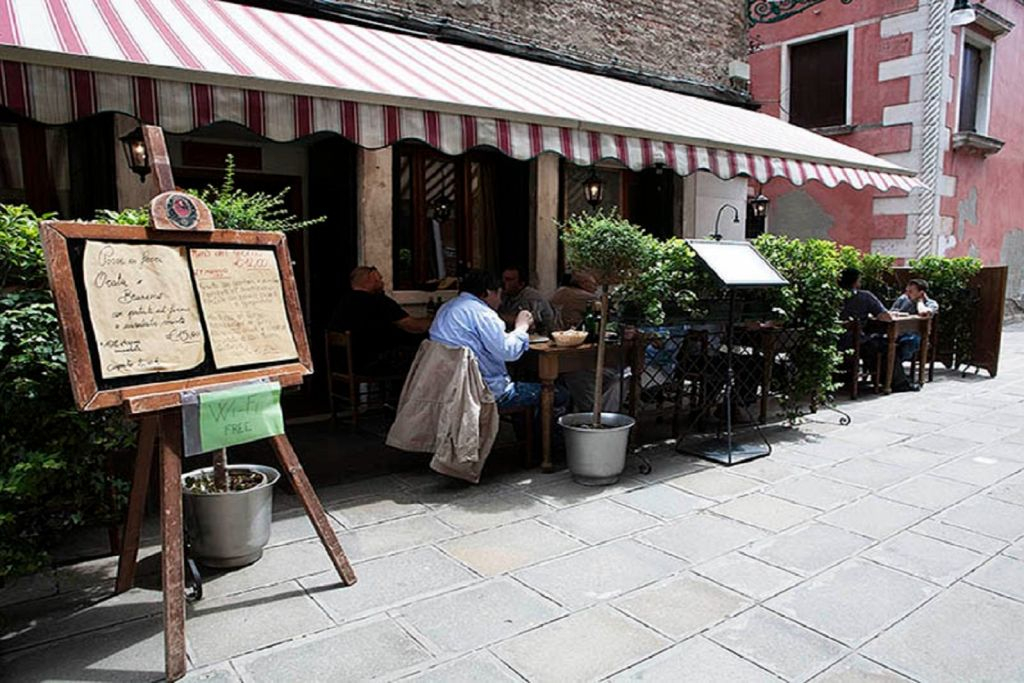 Dinner at a Typical Venetian Restaurant