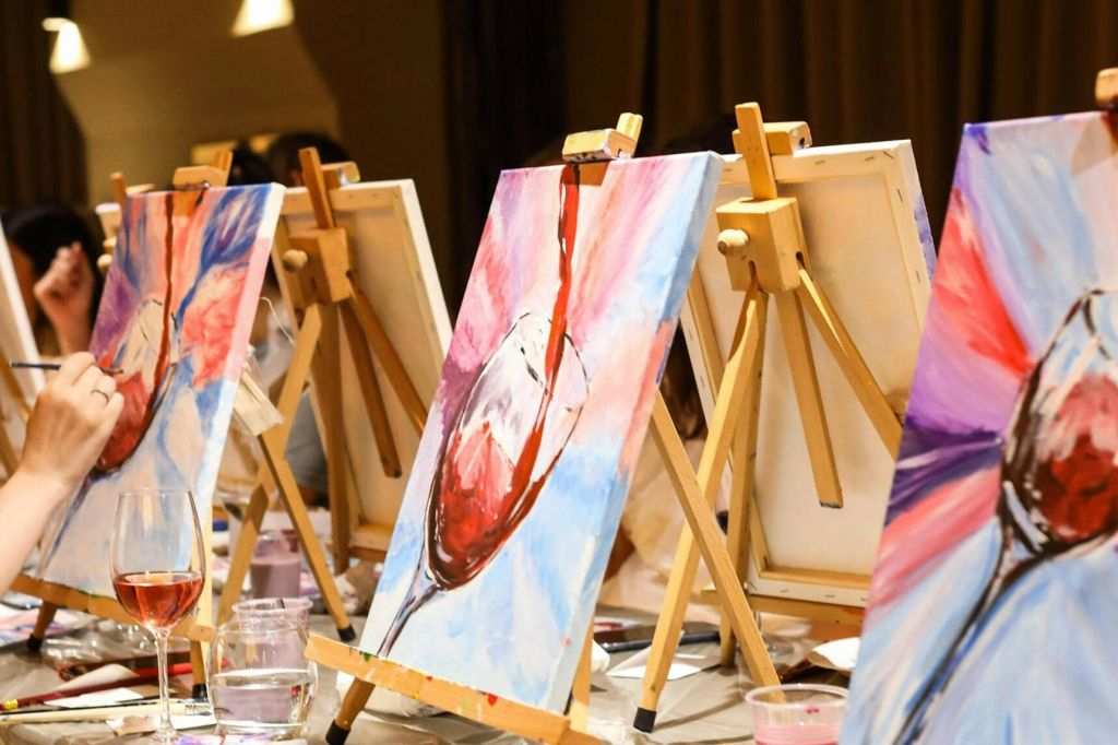 Wine Gogh Glow Academy Painting and Wine Workshop