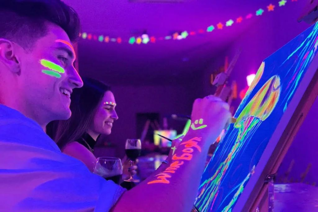Wine Gogh Glow Academy Painting and Wine Workshop