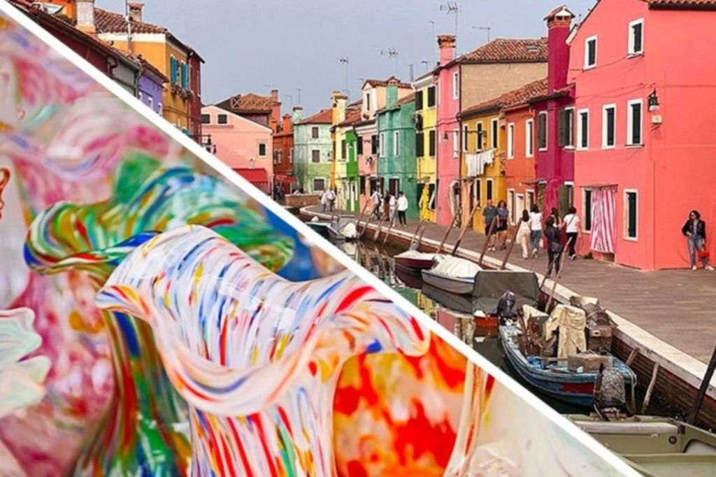 Murano et Burano : Démonstration de soufflage de verre + transfert