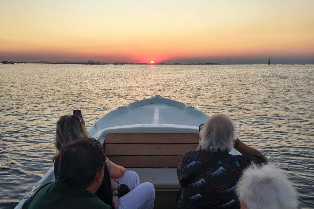 Chioggia: Guided Venetian Lagoon Sunset Boat Tour