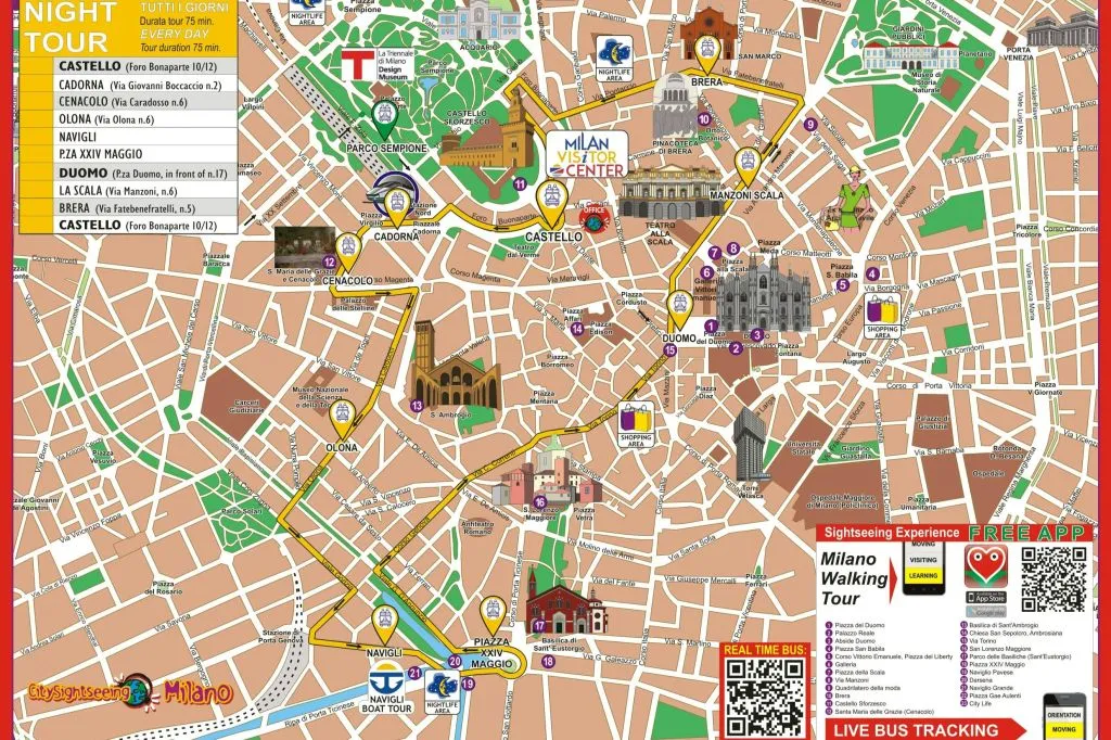 Milan: Open-Top Bus Night Tour + Audio Guide