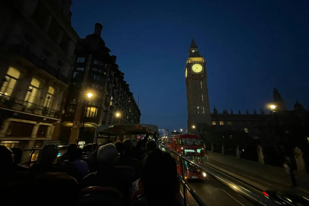 London: Guided Night Open-Top Bus Tour
