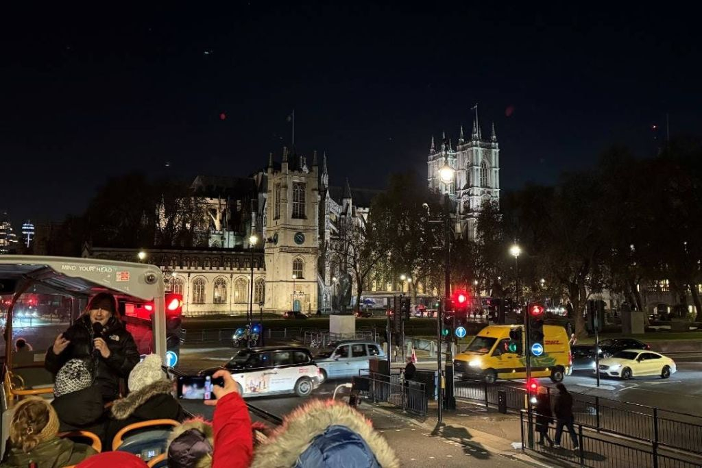 London: Guided Night Open-Top Bus Tour