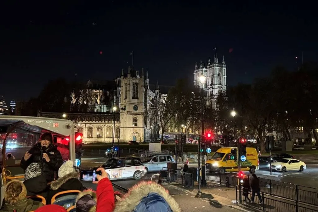 London: Guided Night Open-Top Bus Tour