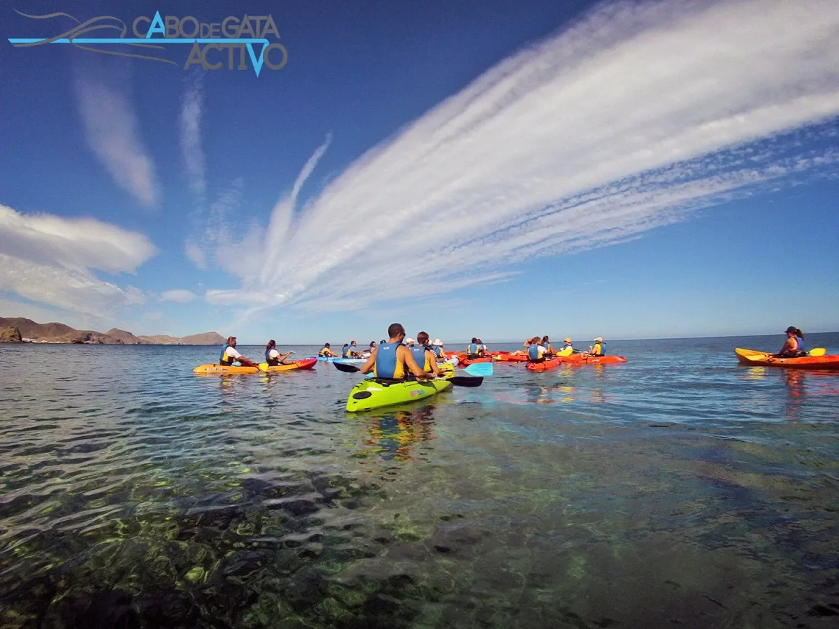 Rutas guiadas en kayak en Cabo de Gata