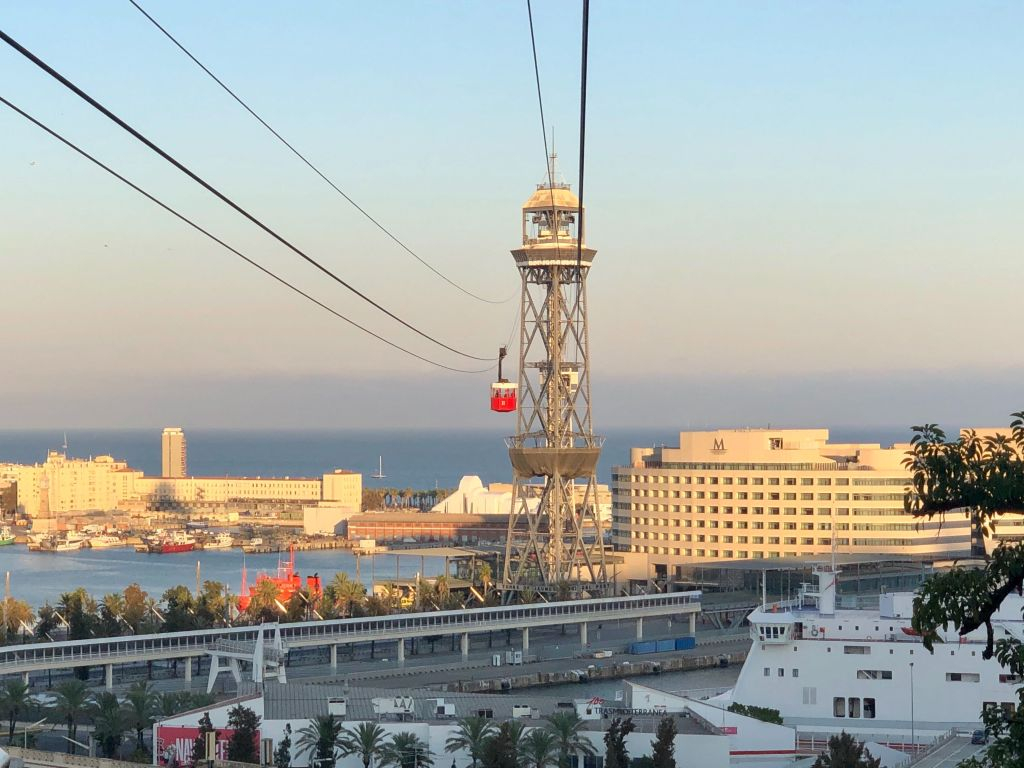Teleférico de Barcelona: Ida e volta da praia de Barceloneta
